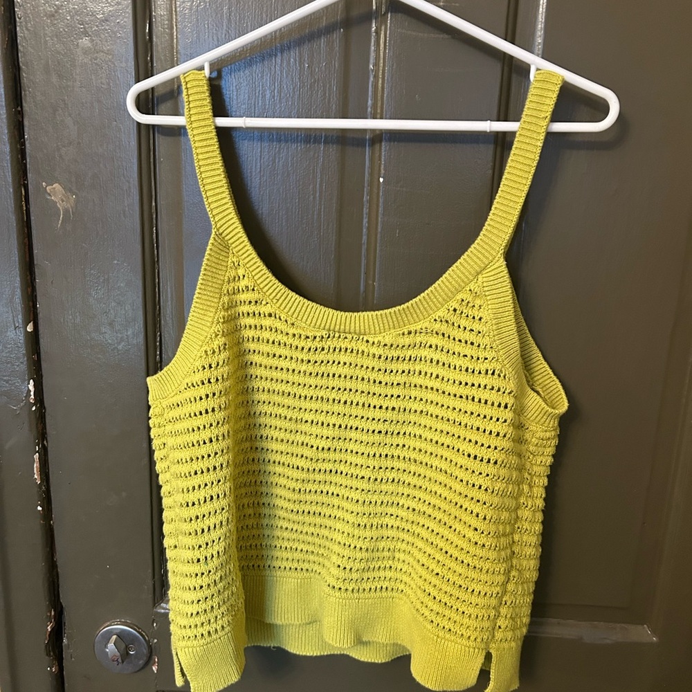 Abercrombie & Fitch Yellow Knit Tank Top